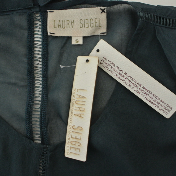 LAURA SIEGEL chiffon choker top NWT sz S - Picture 4 of 5